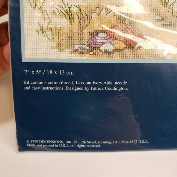 Vintage 1999 Jiffy Counted Cross Stitch Kit 16700 He Spoke Footprints NIP - Picture 3 of 3